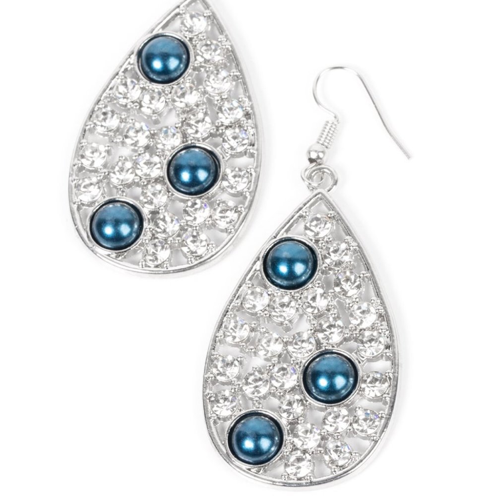 Bauble Burst - Blue Earrings - Picture 2 of 2